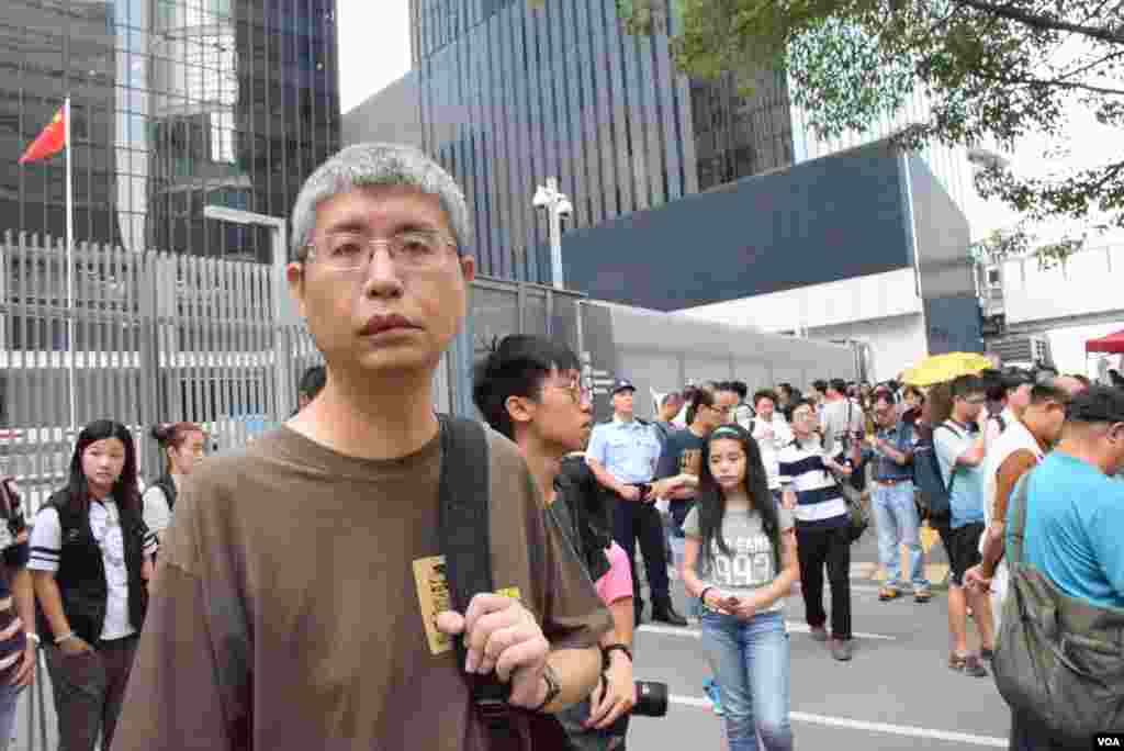 香港中文大學政治與行政學系副教授馬嶽。(美國之音特約記者湯惠芸照) 