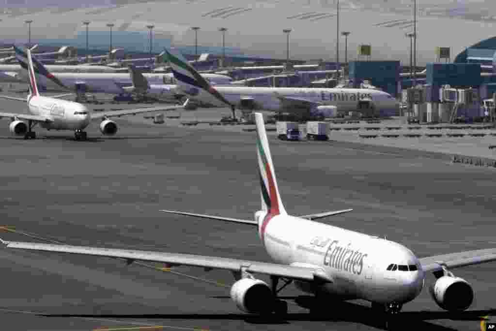 The Mideast&#39;s largest airline,&nbsp;Emirates, says that it is stopping flights to Guinea until further notice because of concerns about the spread of the Ebola virus,&nbsp;Dubai, United Arab Emirates, Aug. 3, 2014. &nbsp;