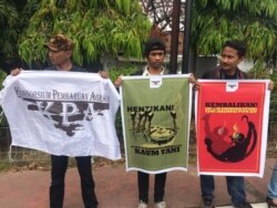 Desakan penghentian kriminalisasi petani dan aktivis agraria. (courtesy: KPA)