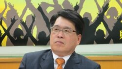 台灣民意基金會董事長游盈隆(美國之音張永泰拍攝)