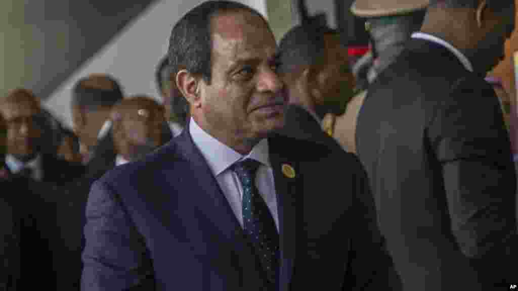 Le Président égyptien Abdel Fattah al-Sisi assiste à la cérémonie d'ouverture de la 28ème session ordinaire de l'Union africaine, à Addis-Abeba, Ethiopie, le 30 janvier 2017.