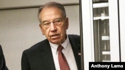 FILE - Senate Judiciary Committee Chairman Chuck Grassley, an Iowa Republican, is pictured on Capitol Hill, April 11, 2016.