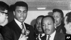 Muhammad Ali et Martin Luther King, le 29 mars 1967. 