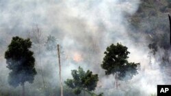 Polusi asap akibat kebakaran hutan di Riau, Sumatera (foto: dok). Indonesia berjanji untuk meningkatkan perlindungan hutannya dalam acara di PBB, Kamis (24/9).