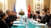 U.S. President Barack Obama, second from left, listens as President Xi Jinping of China, right, meet in St. Petersburg, Sept. 6, 2013.