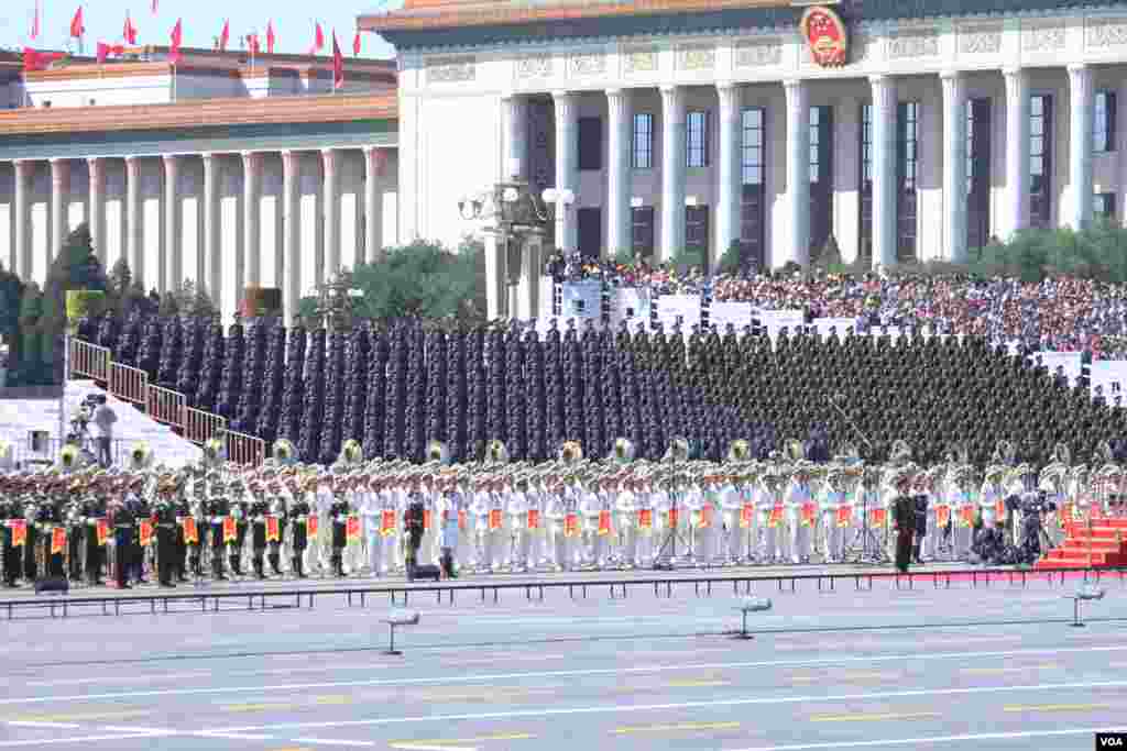 9月3日，北京举行盛大抗战阅兵（美国之音东方拍摄）