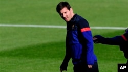 Meski kalah, Messi tetap ingin klub Barcelona tidak putus asa dalam menghadapi putaran kedua di stadion Camp Nou pekan depan (foto: Dok).