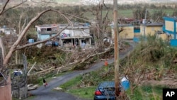 Madhari ya kimbunga Maria huko Puerto Rico.