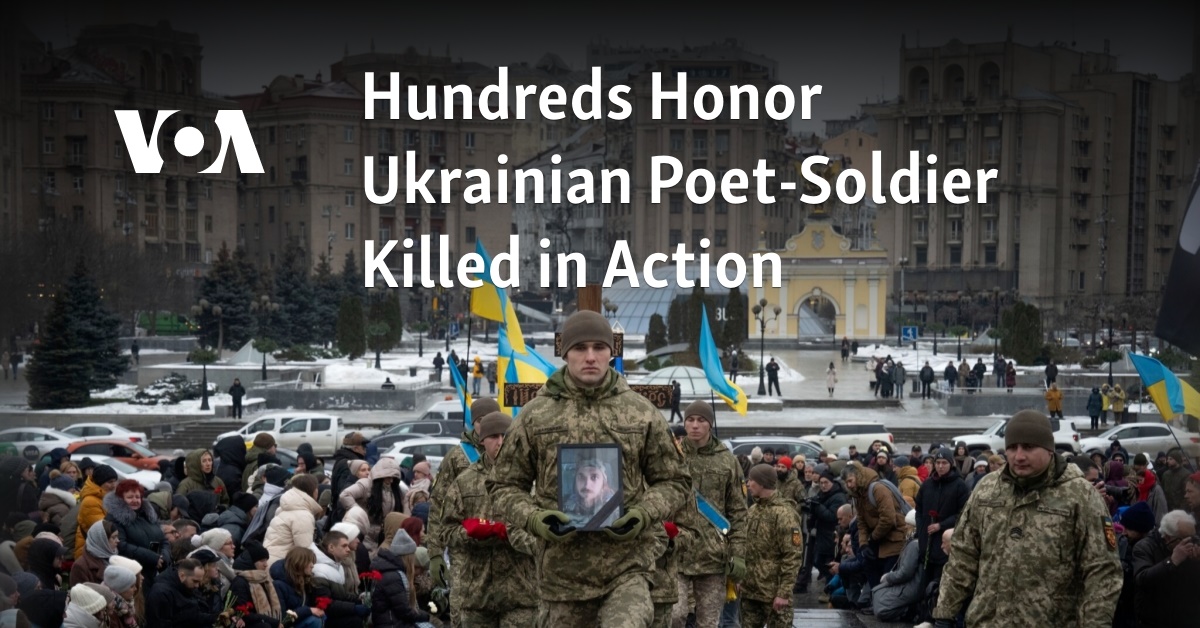 Hundreds Honor Ukrainian Poet-Soldier Killed in Action