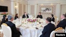 FILE - North Korean leader Kim Jong Un meets with US Secretary of State Mike Pompeo in Pyongyang in this photo released by North Korea's Korean Central News Agency. 
