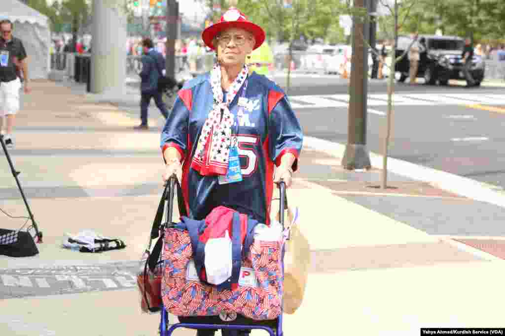 Texas delegates were well-dressed in state gear as they headed toward the Quicken Loans Arena for the Republican National Convention, in Cleveland, July 18, 2016.