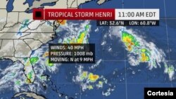 Por ahora Henri no representa una amenaza para las Bermudas solo dejará a su paso fuertes lluvias.