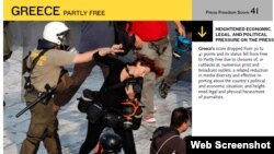 H ιστοσελίδα του Freedom House για την Ελλάδα