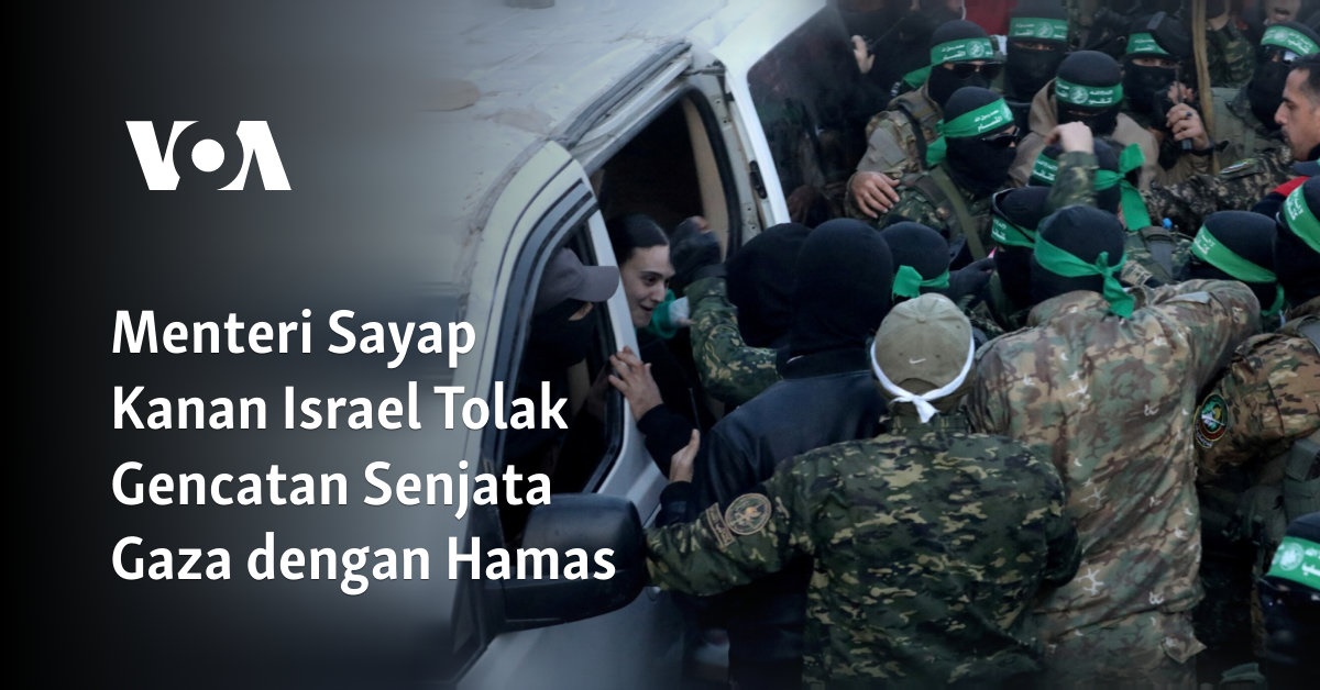 Menteri Sayap Kanan Israel Tolak Gencatan Senjata Gaza dengan Hamas