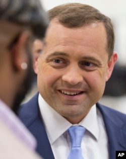 Tom Perriello speaks to supporters after a Virginia gubernatorial debate in 2017. Perriello ran for the Democratic nomination but lost to then-Lieutenant Governor Ralph Northam. He later stepped into a senior leadership position with the Open Society Foundations.