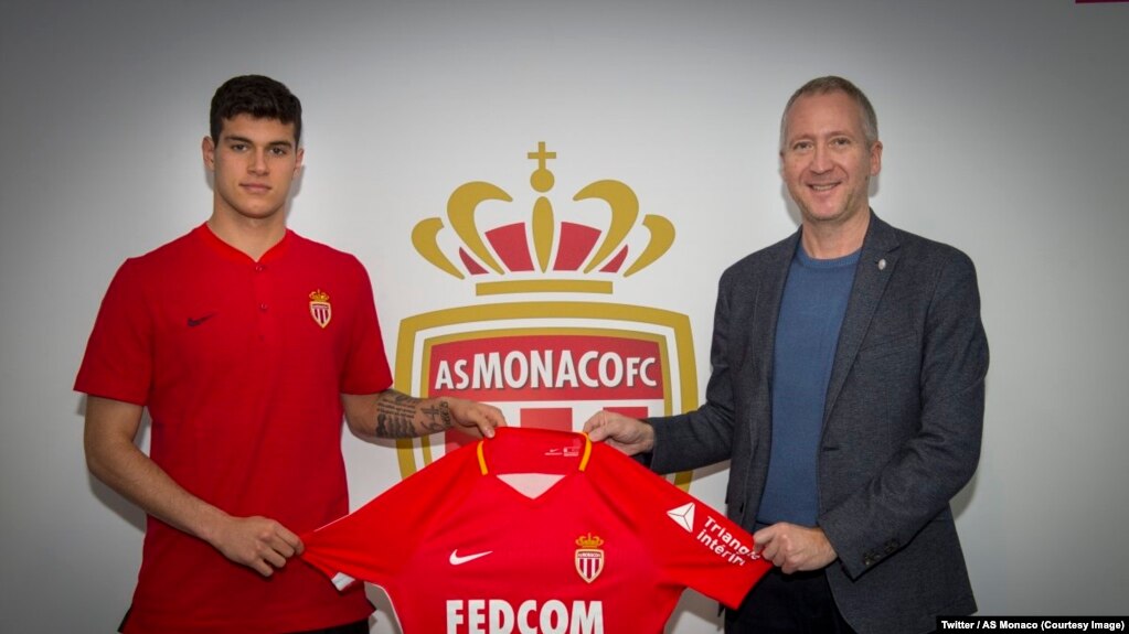 Maillot Domicile AS Monaco Pietro PELLEGRI Maillot Domicile AS Monaco Pietro PELLEGRI