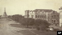 Photograph of Recorder's Court, Sule Pagoda Road, Rangoon, Burma, 1868