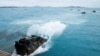 U.S. Marines assault amphibious vehicles, depart the well deck of the amphibious transport dock ship USS Green Bay, during the Talisman Sabre 2019, a U.S. and Australian biennial training event off the coast near Bowen, Australia on July 22, 2019.