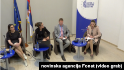 Skup "Politika uslovljavanja EU prema Zapadnom Balkanu" u EU info centru, Foto: video grab