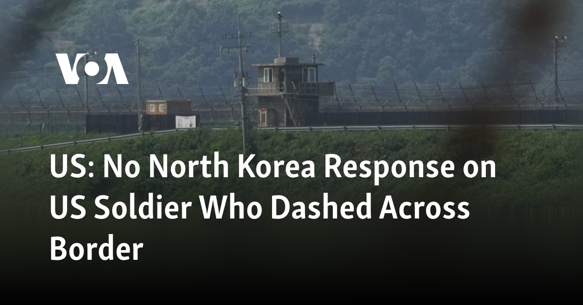 US: No North Korea Response On US Soldier Who Dashed Across Border