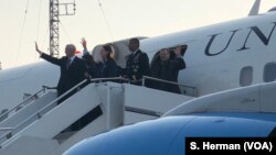 The official presidential delegation to the Winter Olympics arrives in Pyeongchang, South Korea, led by U.S. Vice President Mike Pence.