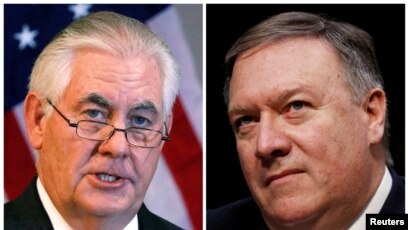Ngoại trưởng Mỹ Rex Tillerson và Giám đốc Cơ quan tình báo Trung ương (CIA) Mike Pompeo.