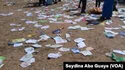 Au centre de Darou khoudoss, saccagé à Touba, au Sénégal, le 30 juillet 2017. (VOA/Seydina Aba Gueye)