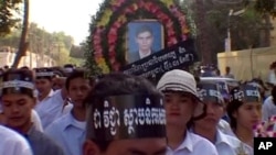 A scene from the documentary "Who Killed Chea Vichea?" Chea Vichea, a popular Cambodian union leader, was assassinated on January 22, 2004, in Phnom Penh.