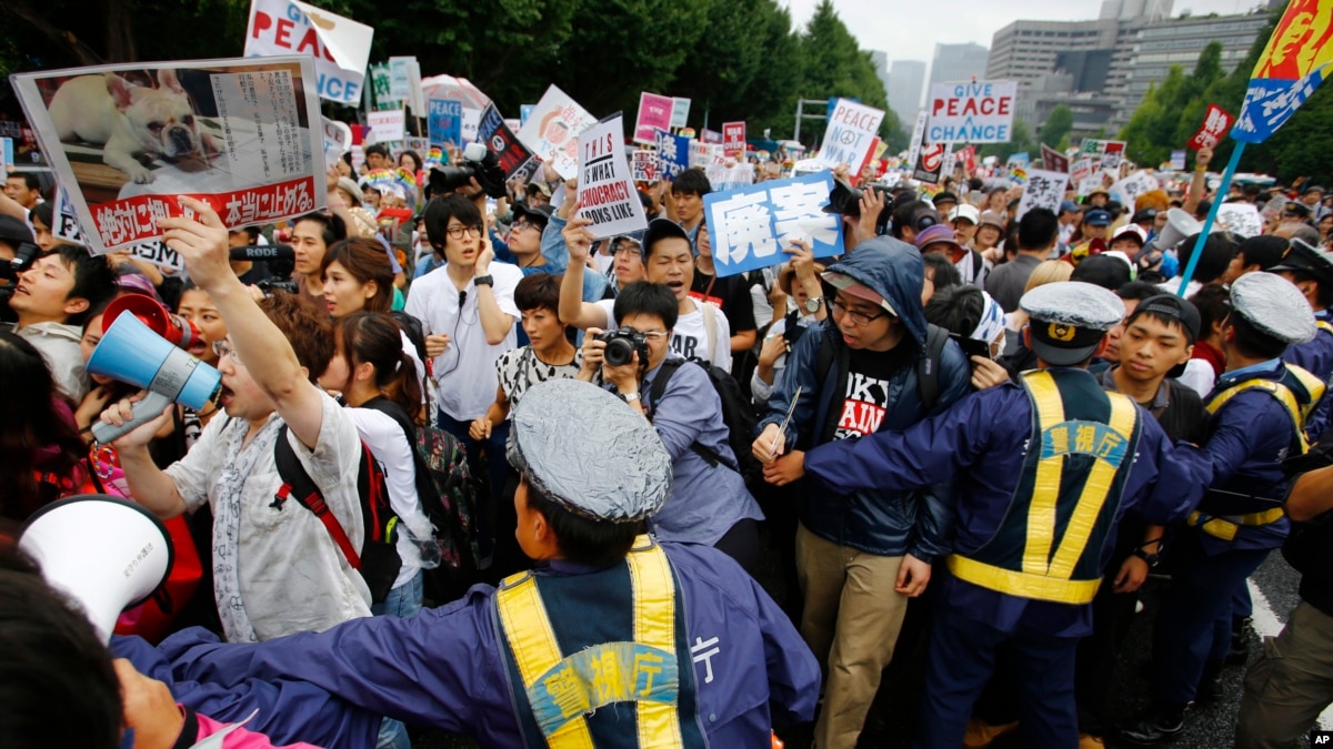 Massive Protest Against Japanese Military Legislation