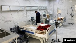 لیبیا کے شہر مصراتہ میں کرونا وائرس کے مریضوں کے لیے قائم کیا جانے والا ایک خصوصی مرکز۔ 30 مارچ 2020