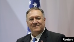 U.S. Secretary of State Mike Pompeo attends a join