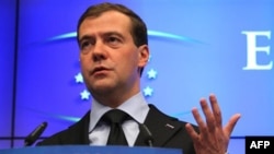 Президент РФ Дмитрий Медведев. Брюссель. 7 декабря 2010 года