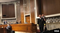 海军作战部长理查森上将2019年4月9日到参议院军委会作证（美国之音黎堡）