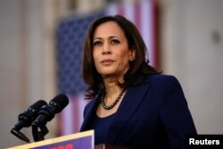 U.S. Senator Kamala Harris launches her campaign for President of the United States at a rally at Frank H. Ogawa Plaza in her hometown of Oakland, California, Jan. 27, 2019.
