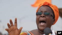 Opposition leader Isabelle Ameganvi calls on Togo's women to observe a one-week sex strike in Togo to demand the resignation of the country's president, August 25, 2012