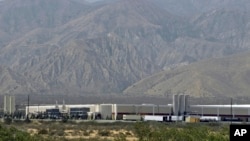 FILE - The Arrowhead Mountain Water Company bottling plant, owned by Swiss conglomerate Nestle, is seen on the Morongo Indian Reservation near Cabazon, California, July, 7, 2004.