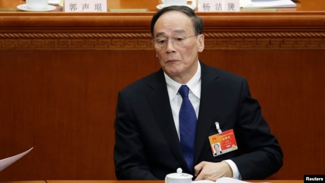中共反腐大總管王岐山參加人大會議（2015年3月5日）