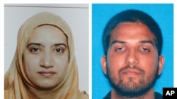 An undated Photos shows Tashfeen Malik, left, and Syed Farook, the husband and wife who died in a gunbattle with authorities after a mass shooting in San Bernardino, Calif., Dec. 2, 2015.