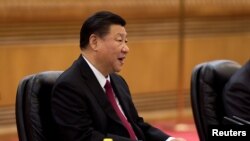 中國國家主席習近平在北京人大會堂的一次會議上講話（2017年12月21日）