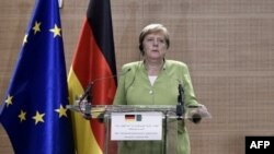 La chancelière allemande Angela Merkel à Alger, le 17 septembre 2018.