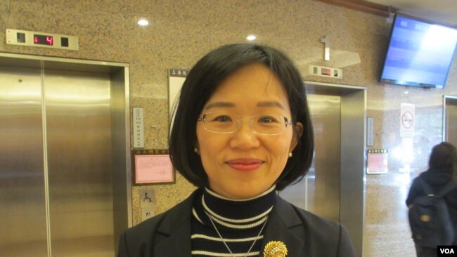 台湾执政党民进党立委苏巧慧(美国之音张永泰拍摄)
