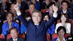  တောင်ကိုရီးယားရွေးကောက်ပွဲ Moon Jae-in အနိုင်ရ