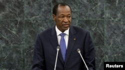 Mantan Presiden Burkina Faso, Blaise Compaore saat memberikan pidato pada Sidang Umum PBB 25 September 2013 (foto: dok).