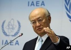 FILE - Director General of the International Atomic Energy Agency, IAEA, Yukiya Amano, of Japan.