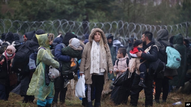 Belarus-Polonya sınırındaki göçmenler