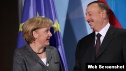 Almaniya kansleri Angela Merkel Azərbaycan prezidenti İlham Əliyev