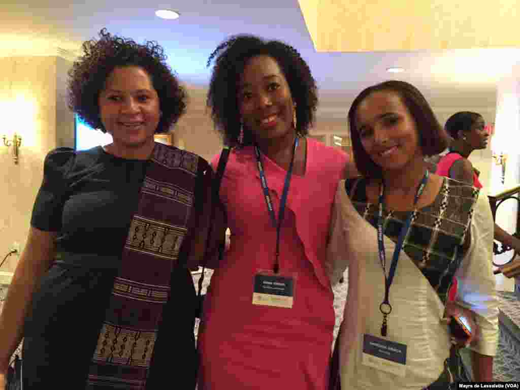 Nádia Marçal, Irina Viegas e Graça Sanches participantes ‪‎YALI 2015‬ de Cabo Verde e São Tomé e Príncipe