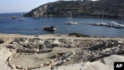 The ruins of an ancient commercial harbor located near Datca, Turkey. Some scientists believe the Indo-European language family, which includes English, began in Turkey. 