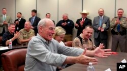 El Secretario de Seguridad Nacional John Kelly en la sede regional del Departamento de Seguridad Pública de Texas en Weslaco, Texas.