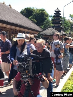 Sutradara Livi Zheng saat syuting film "Bali: Beats of Paradise" di Bali (Dok: Livi Zheng)